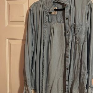 Faux denim shirt